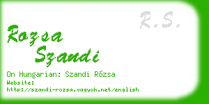 rozsa szandi business card