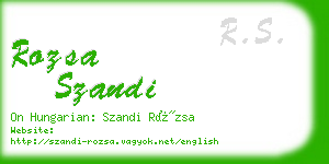 rozsa szandi business card
